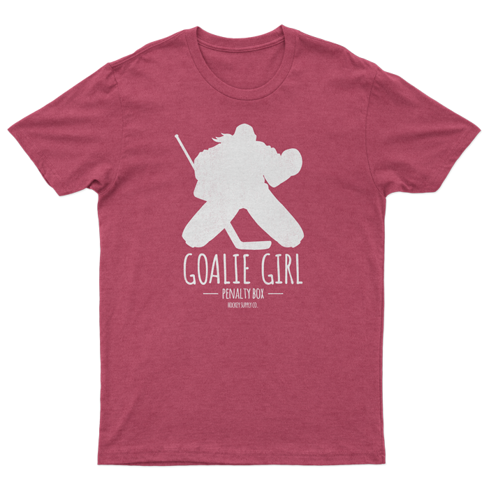 PB Goalie Girl Tee (rust red pink)