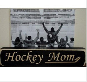 Hockey Mom Wood Photo Holder